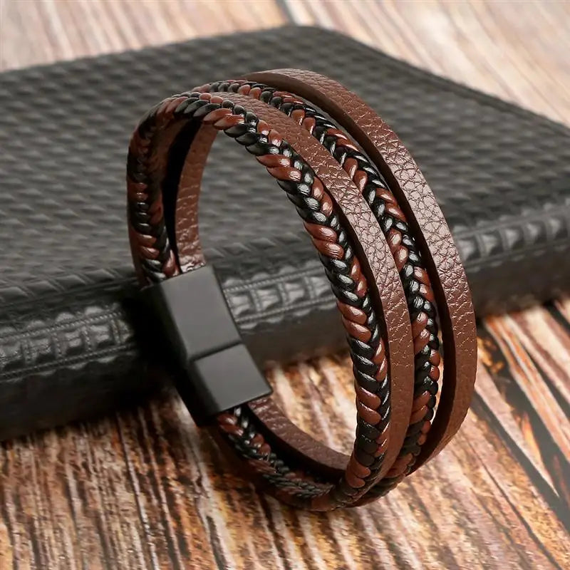 The Aspen Braided Leather Wrap