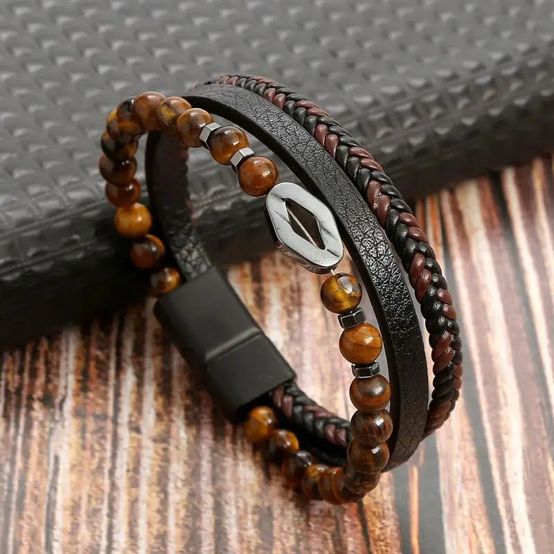 The Aspen Braided Leather Wrap