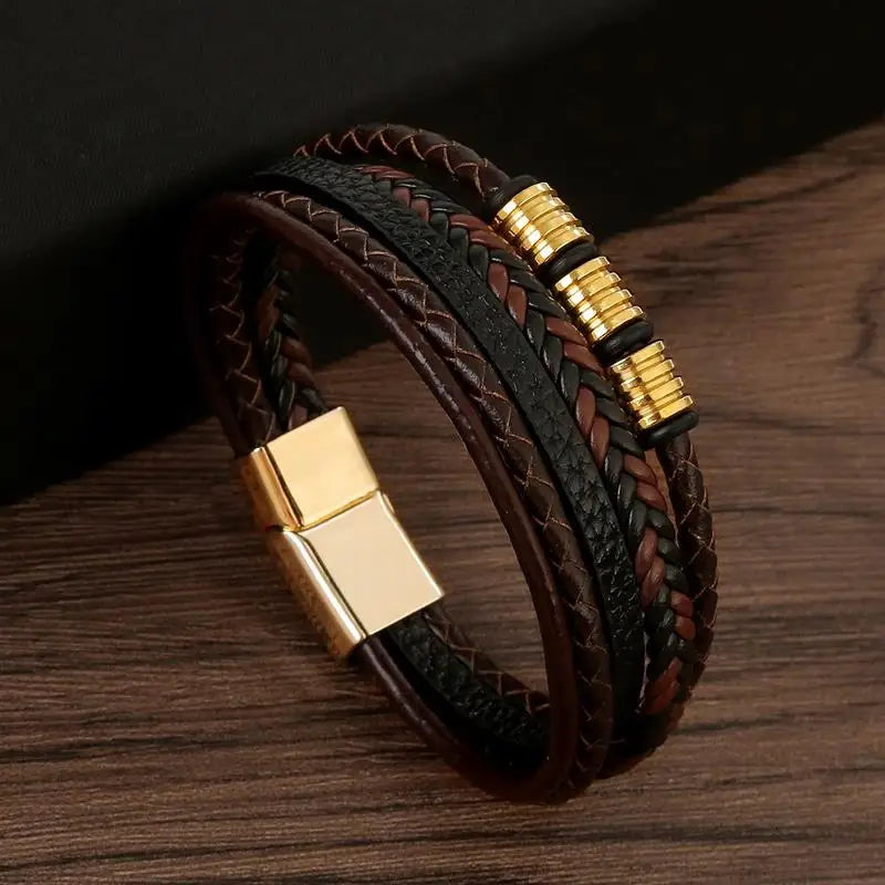The Aspen Braided Leather Wrap