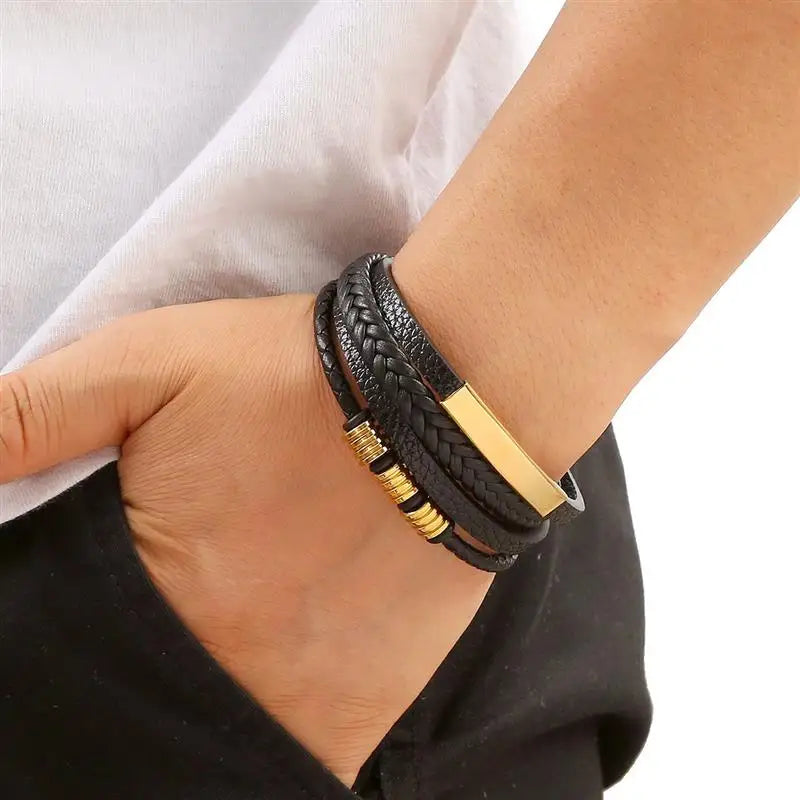 The Aspen Braided Leather Wrap