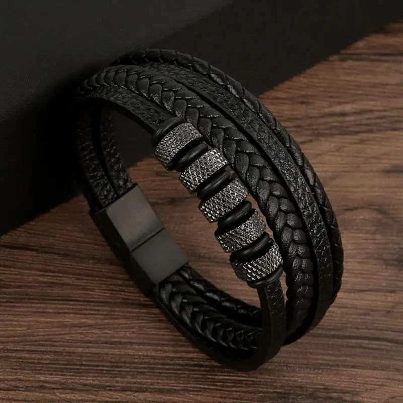The Aspen Braided Leather Wrap