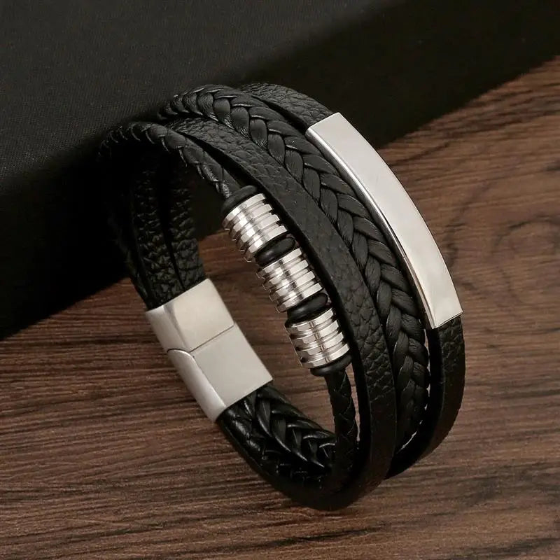 The Aspen Braided Leather Wrap
