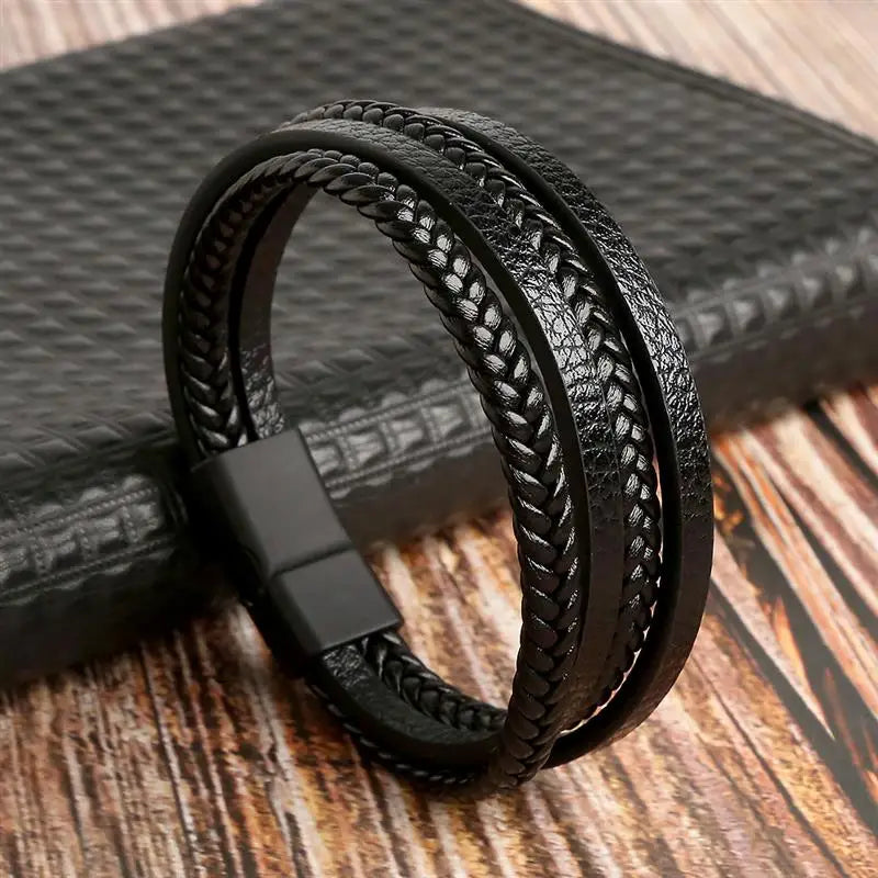 The Aspen Braided Leather Wrap