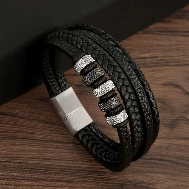 The Aspen Braided Leather Wrap