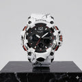 Activa Dual-Time Digital-Analog Sports Watch White Marble Resin